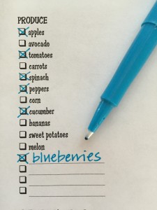 grocery list