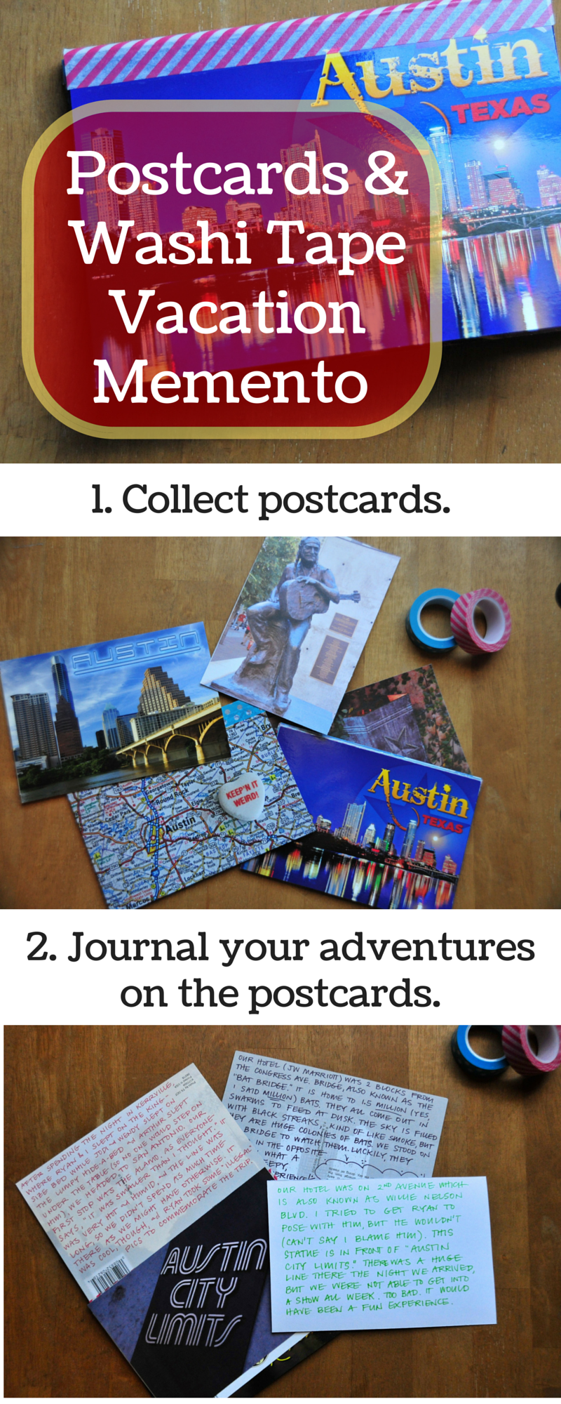 Postcards & Washi Tape Vacation Memento